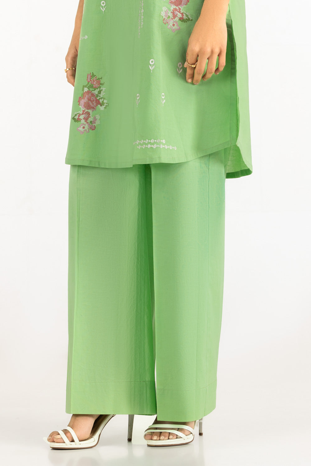 Cambric Embroidered Co-Ord Set