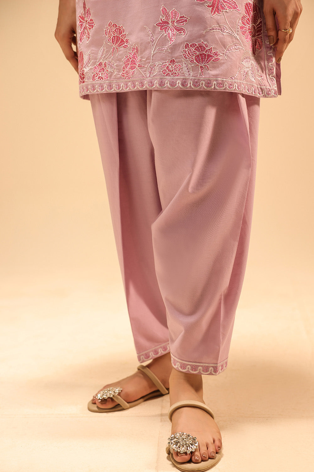 Cambric Embroidered Co-Ord Set