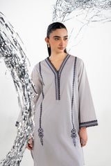 Cambric Embroidered Co-Ord Set