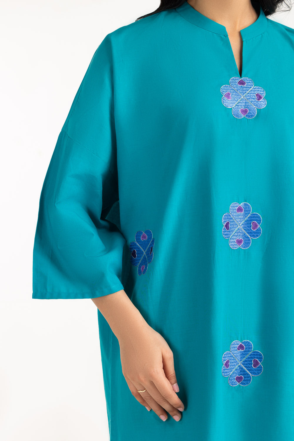 Cambric Embroidered Co-Ord Set