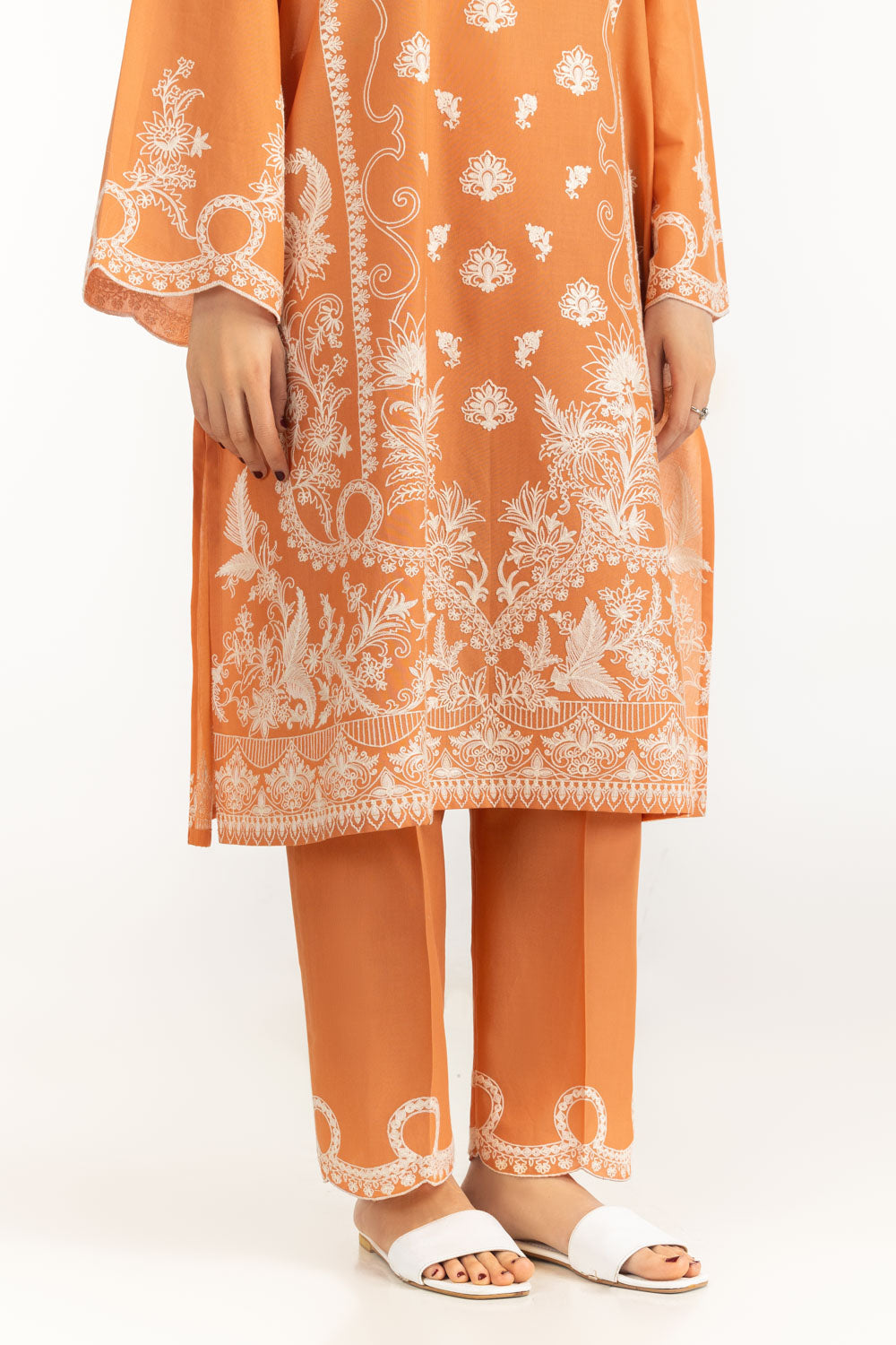 Cambric Embroidered Co-Ord Set