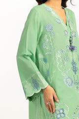 Cambric Embroidered Co-Ord Set