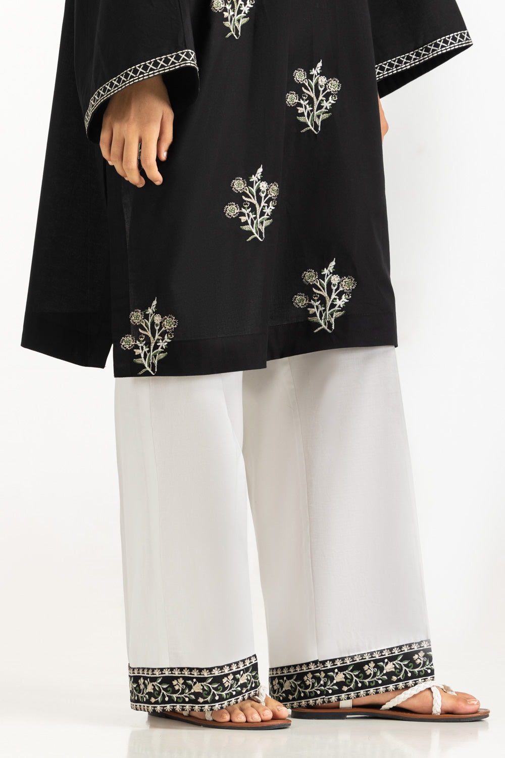 Cambric Embroidered Co-Ord Set