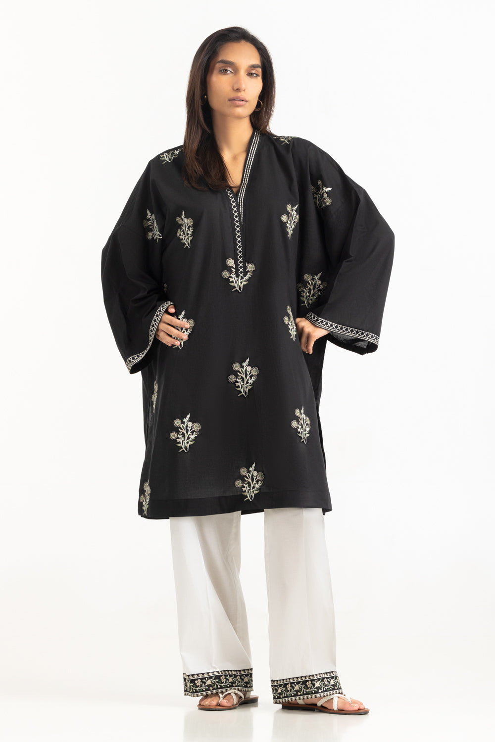 Cambric Embroidered Co-Ord Set