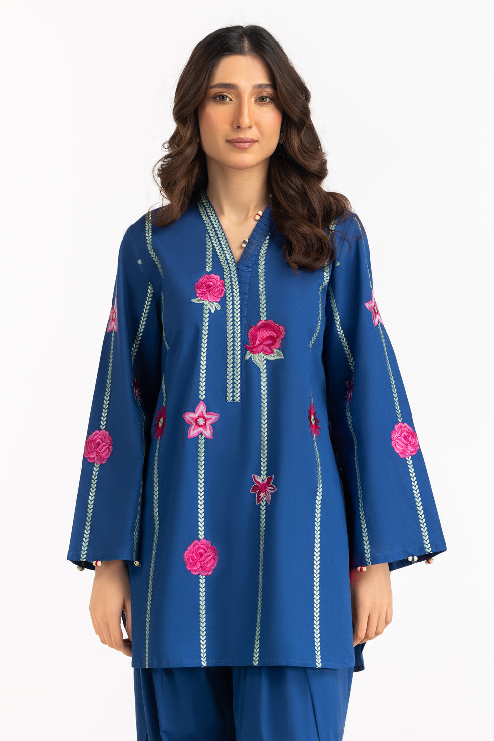 Cambric Embroidered Co-Ord Set