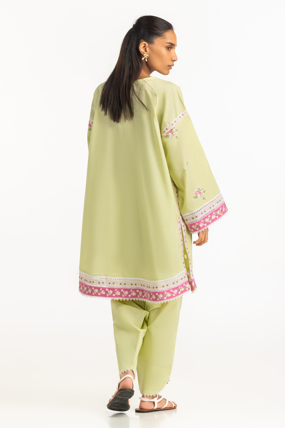 Cambric Embroidered Co-Ord Set