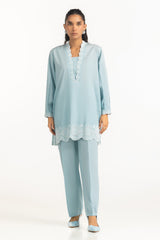 Cambric Embroidered Co-Ord Set