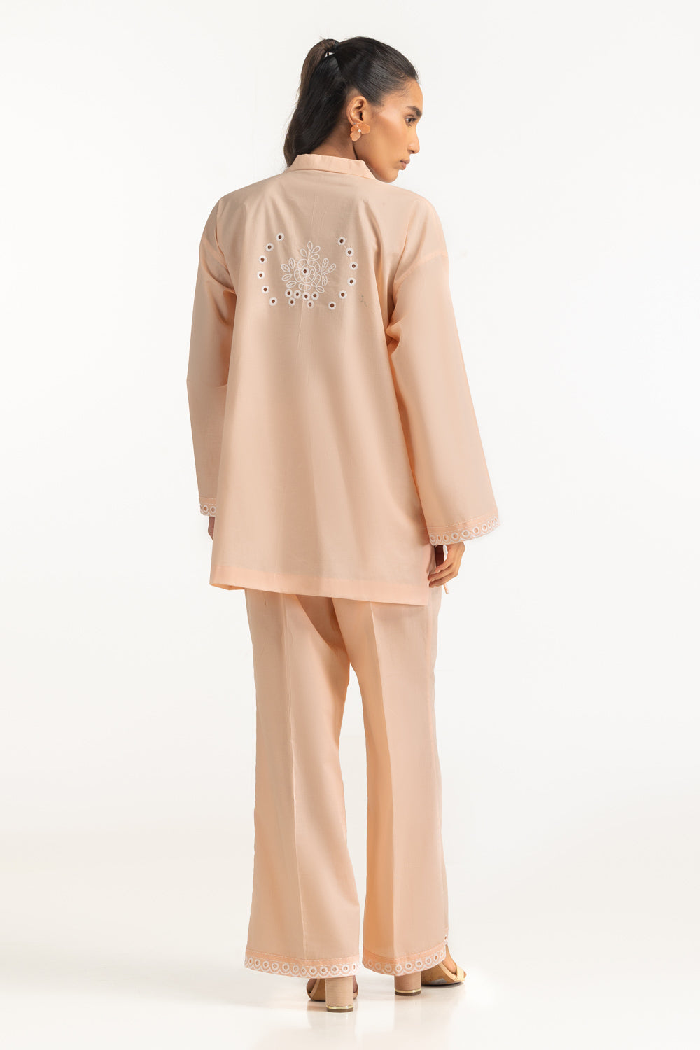 Cambric Embroidered Co-Ord Set