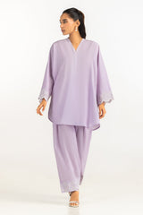 Cambric Embroidered Co-Ord Set