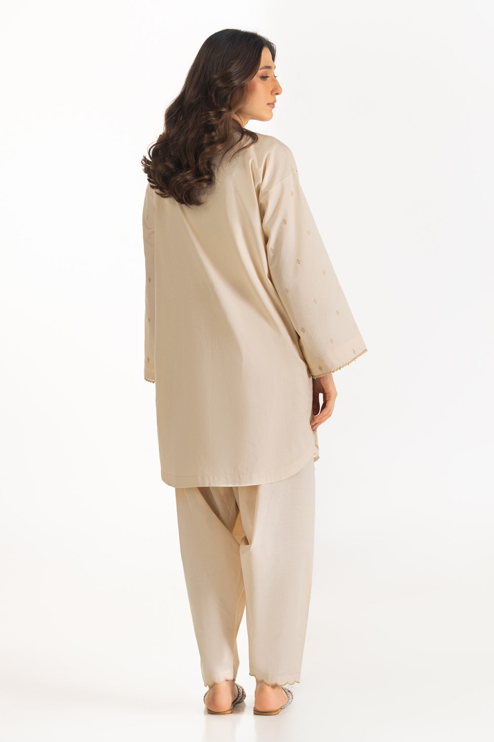 Cambric Embroidered Co-Ord Set