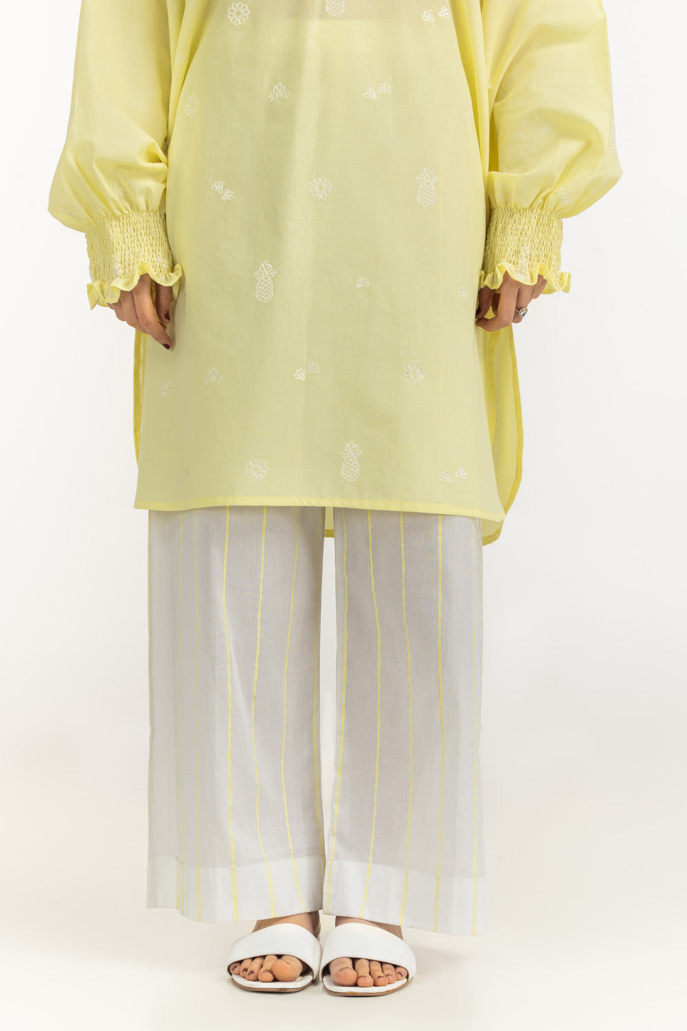 Cambric Embroidered Co-Ord Set
