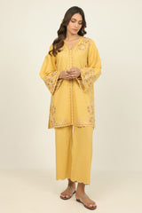 Cambric Embroidered Co-Ord Set