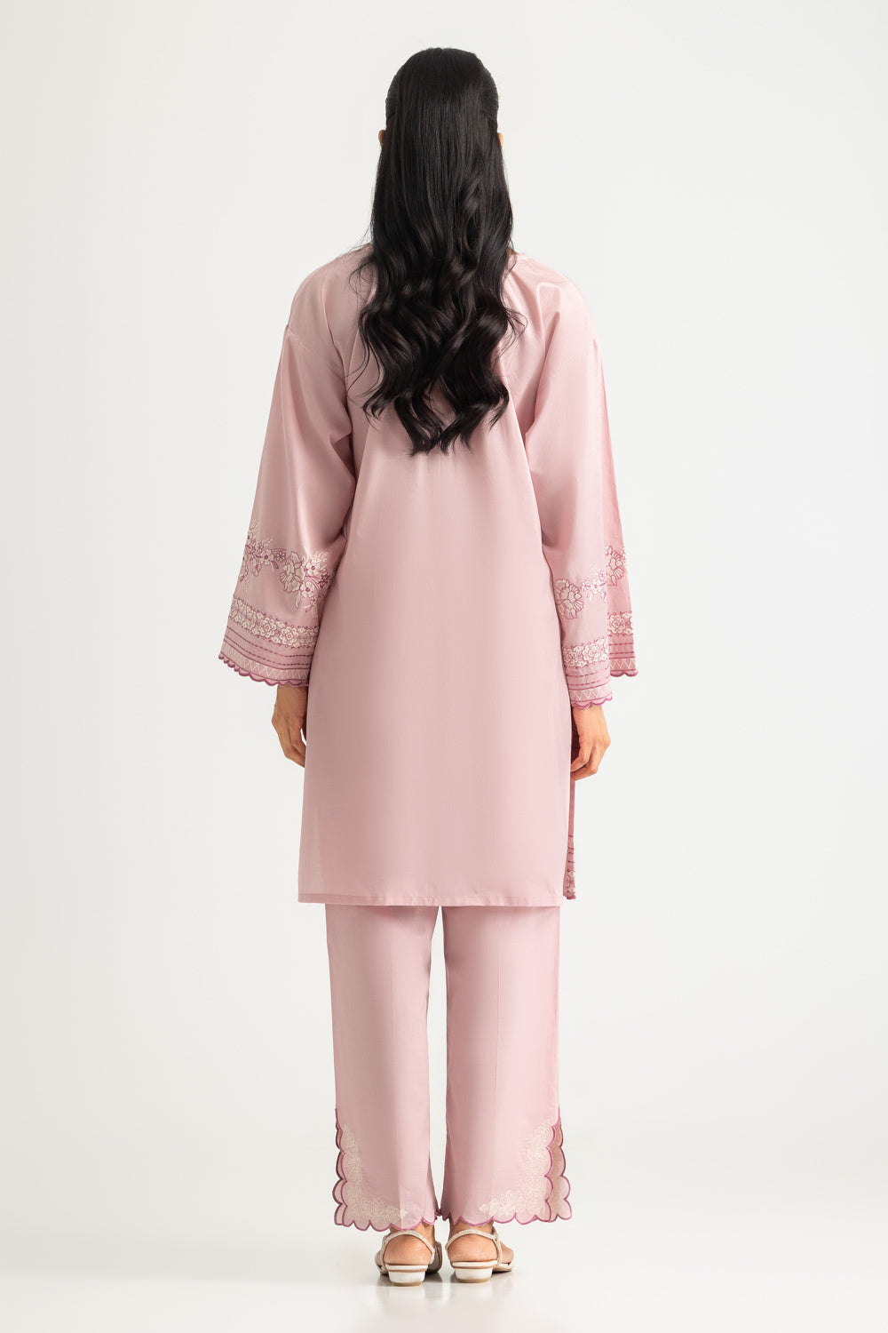 Cambric Embroidered Co-Ord Set