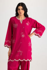 Cambric Embroidered Co-Ord Set