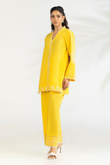 Cambric Embroidered Co-Ord Set