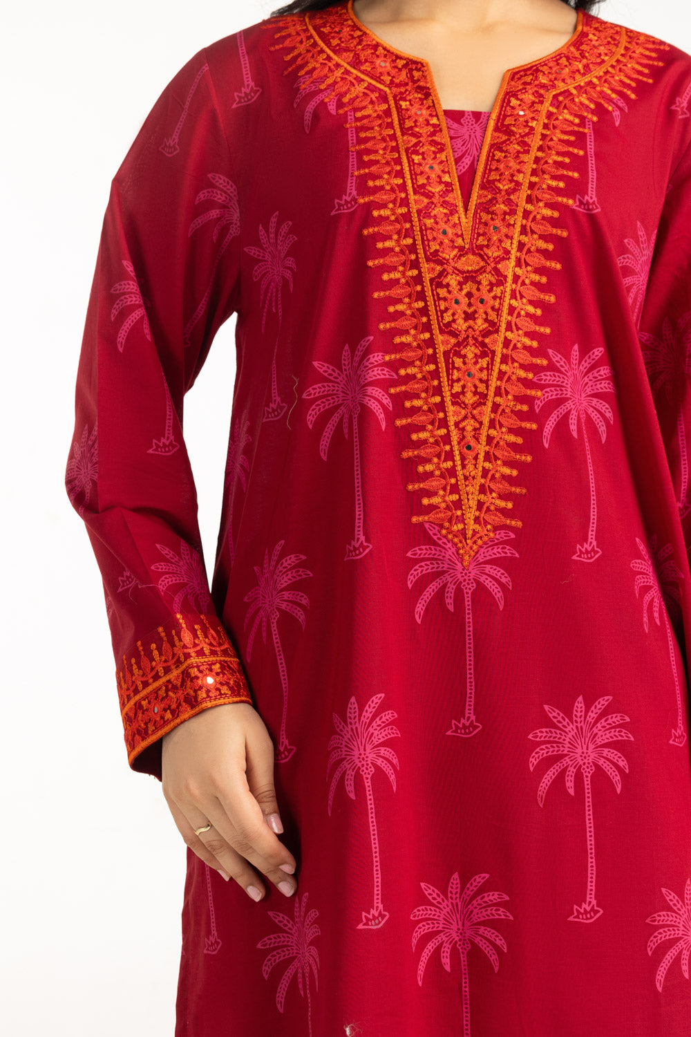 Cambric Embroidered Co-Ord Set