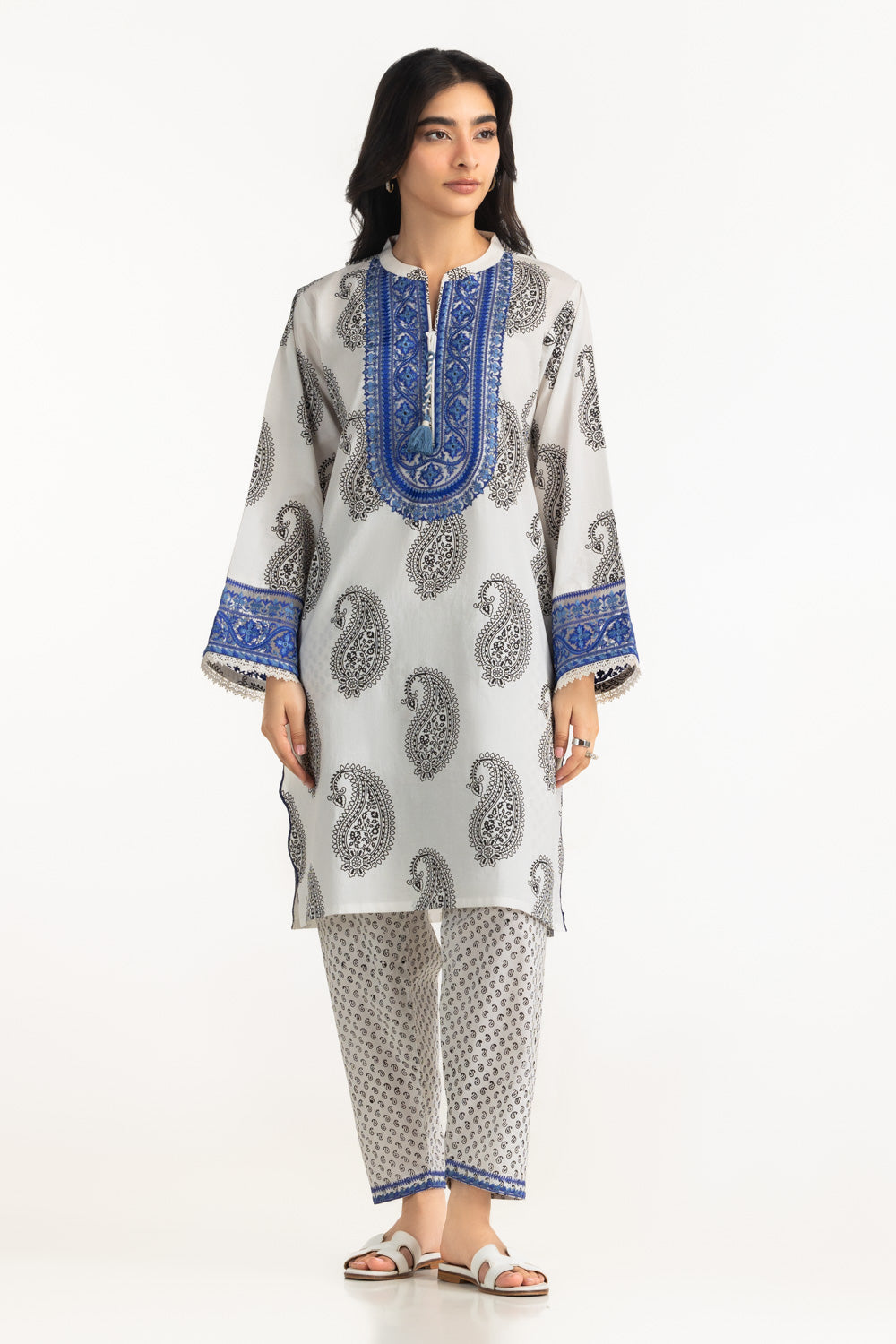Cambric Embroidered Co-Ord Set