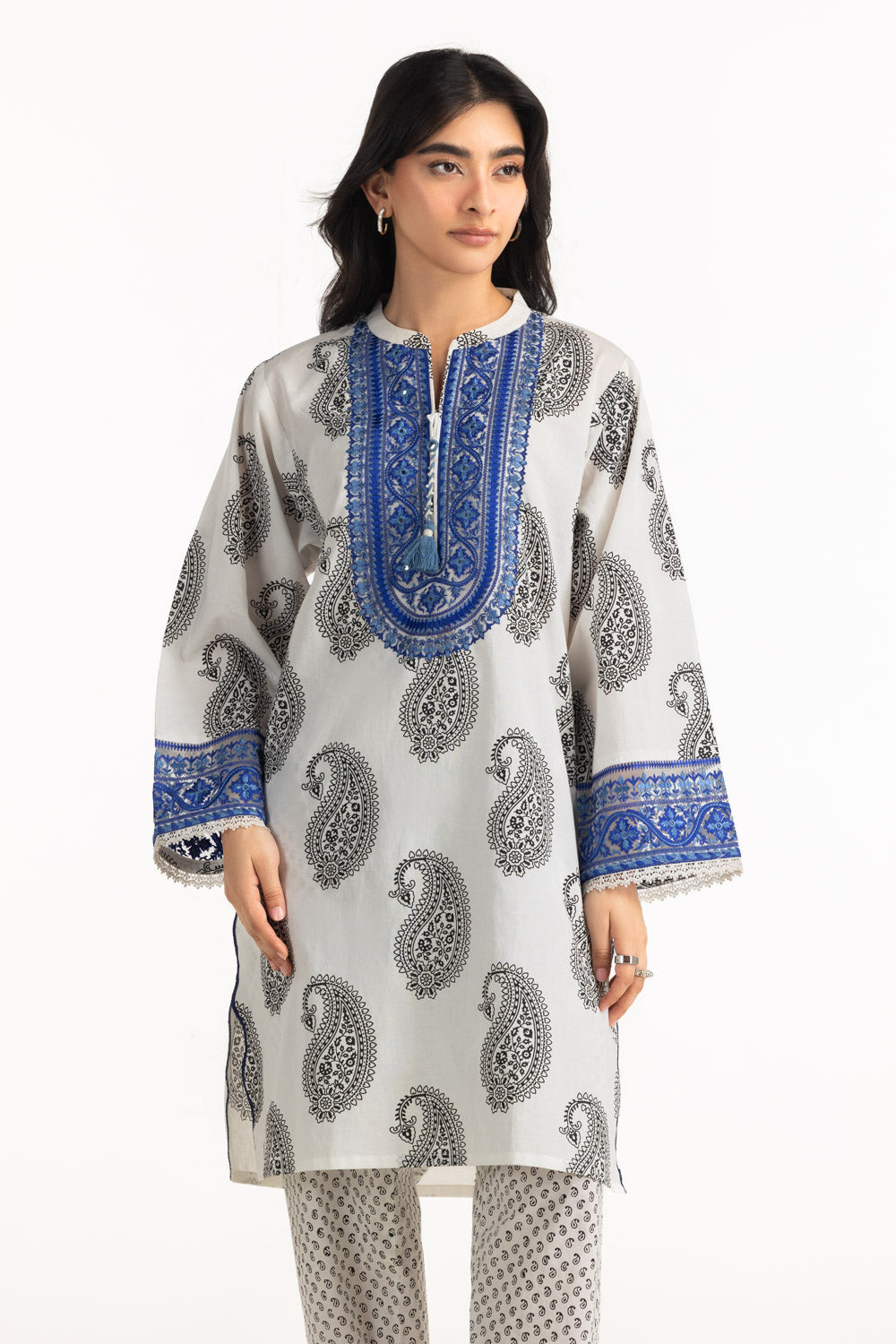 Cambric Embroidered Co-Ord Set