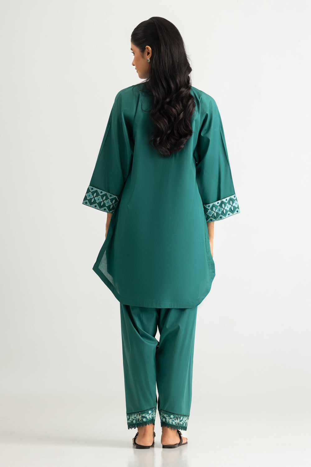 Cambric Embroidered Co-Ord Set