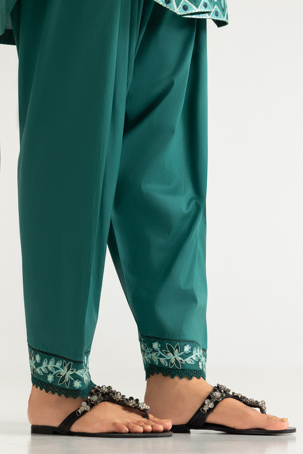 Cambric Embroidered Co-Ord Set