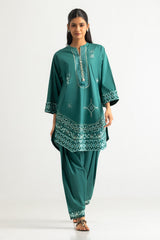 Cambric Embroidered Co-Ord Set