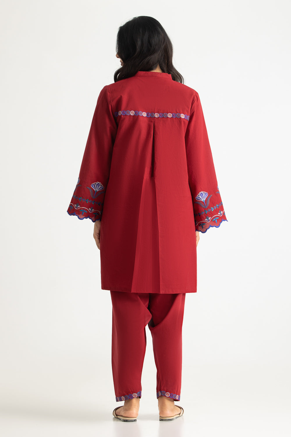 Cambric Embroidered Co-Ord Set