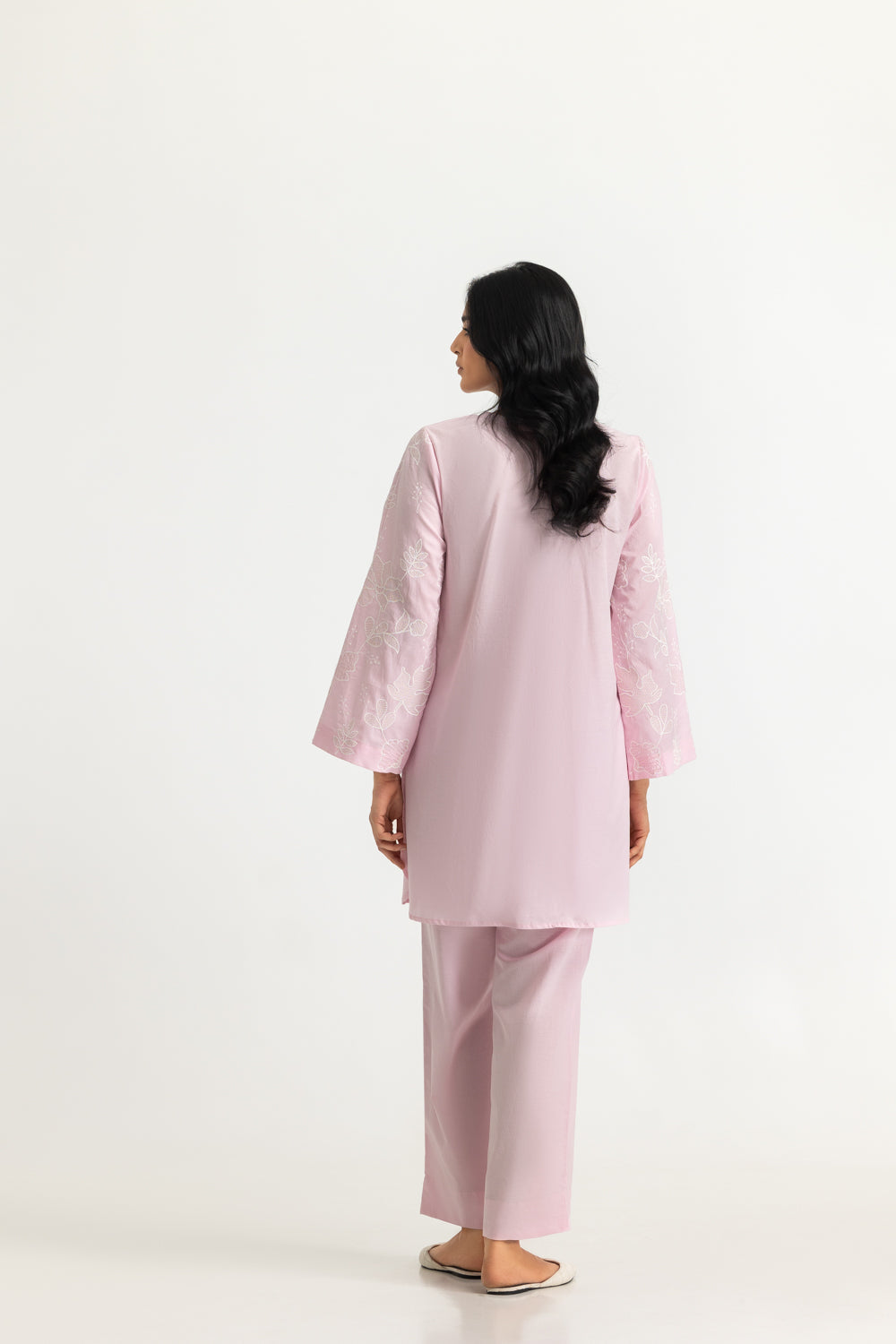 Cambric Embroidered Co-Ord Set