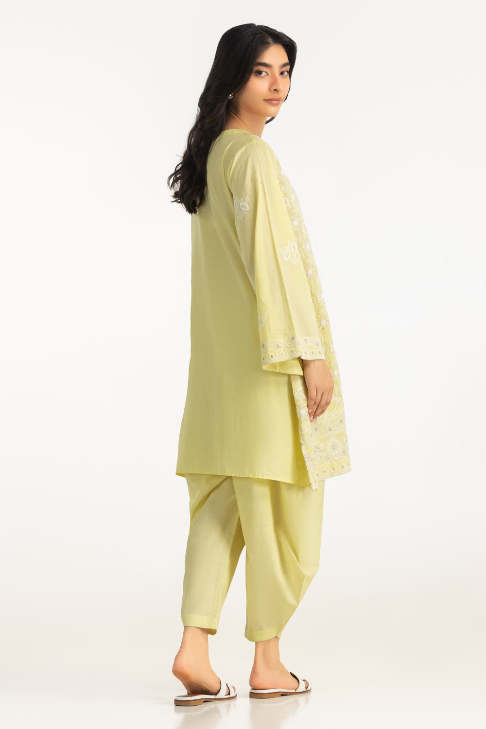 Cambric Embroidered Co-Ord Set