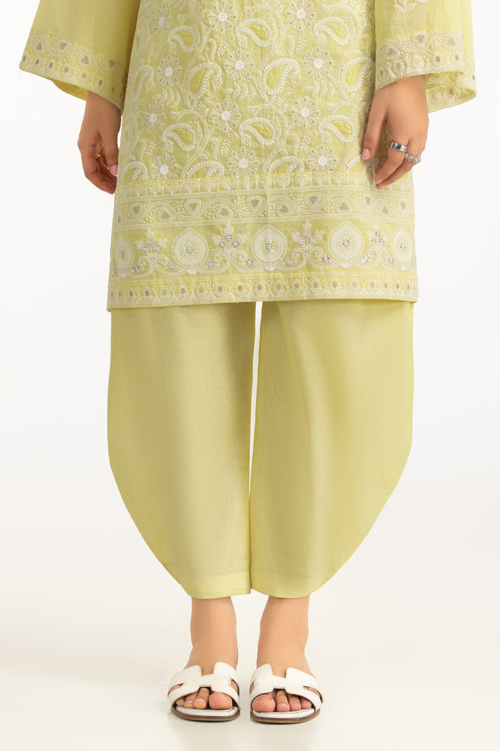 Cambric Embroidered Co-Ord Set