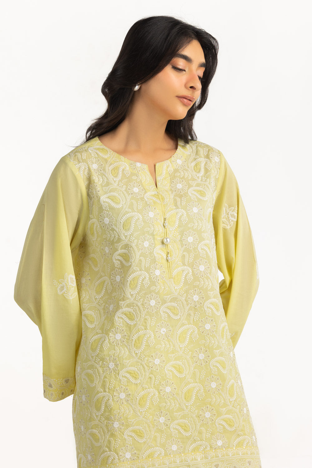 Cambric Embroidered Co-Ord Set