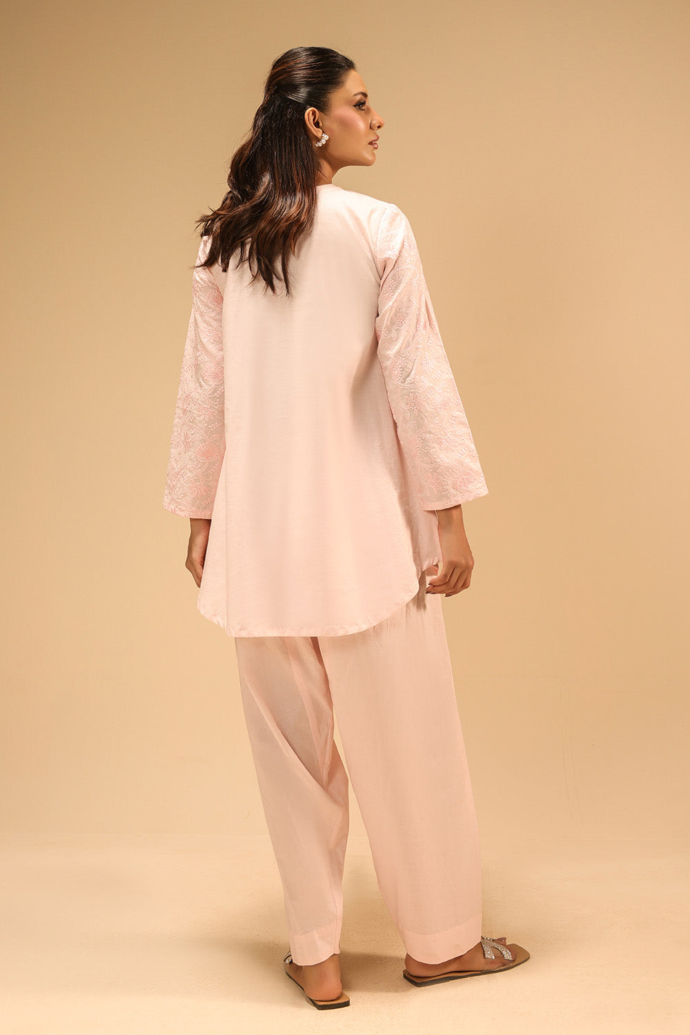 Cambric Embroidered Co-Ord Set