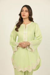Cambric Embroidered Co-Ord Set