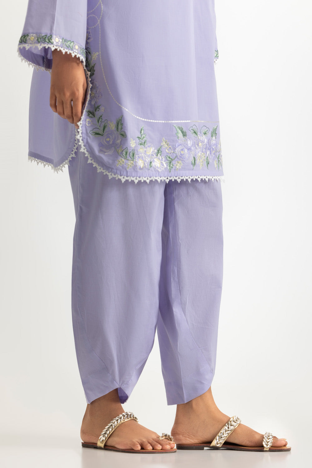Cambric Embroidered Co-Ord Set