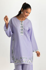 Cambric Embroidered Co-Ord Set