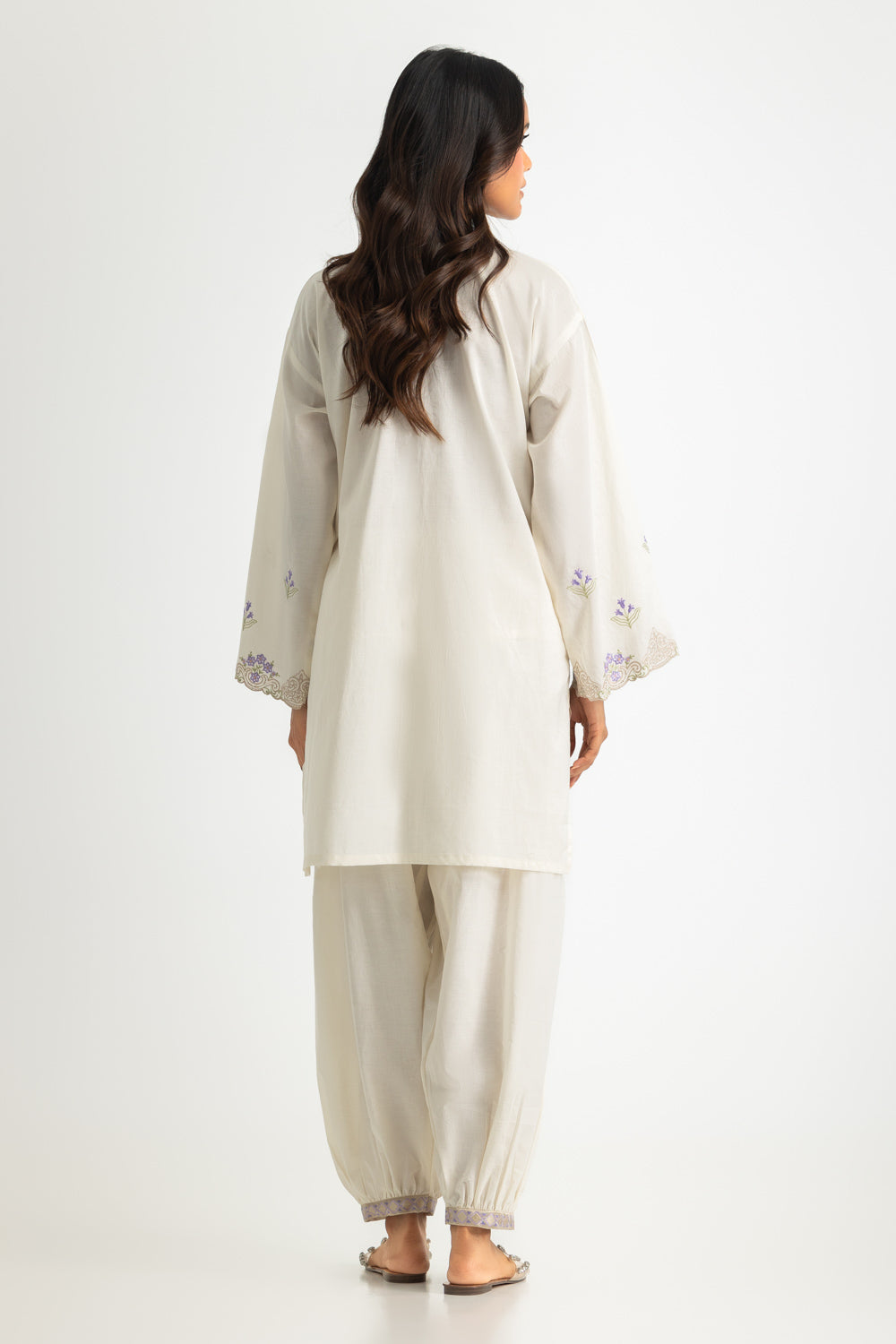 Cambric Embroidered Co-Ord Set