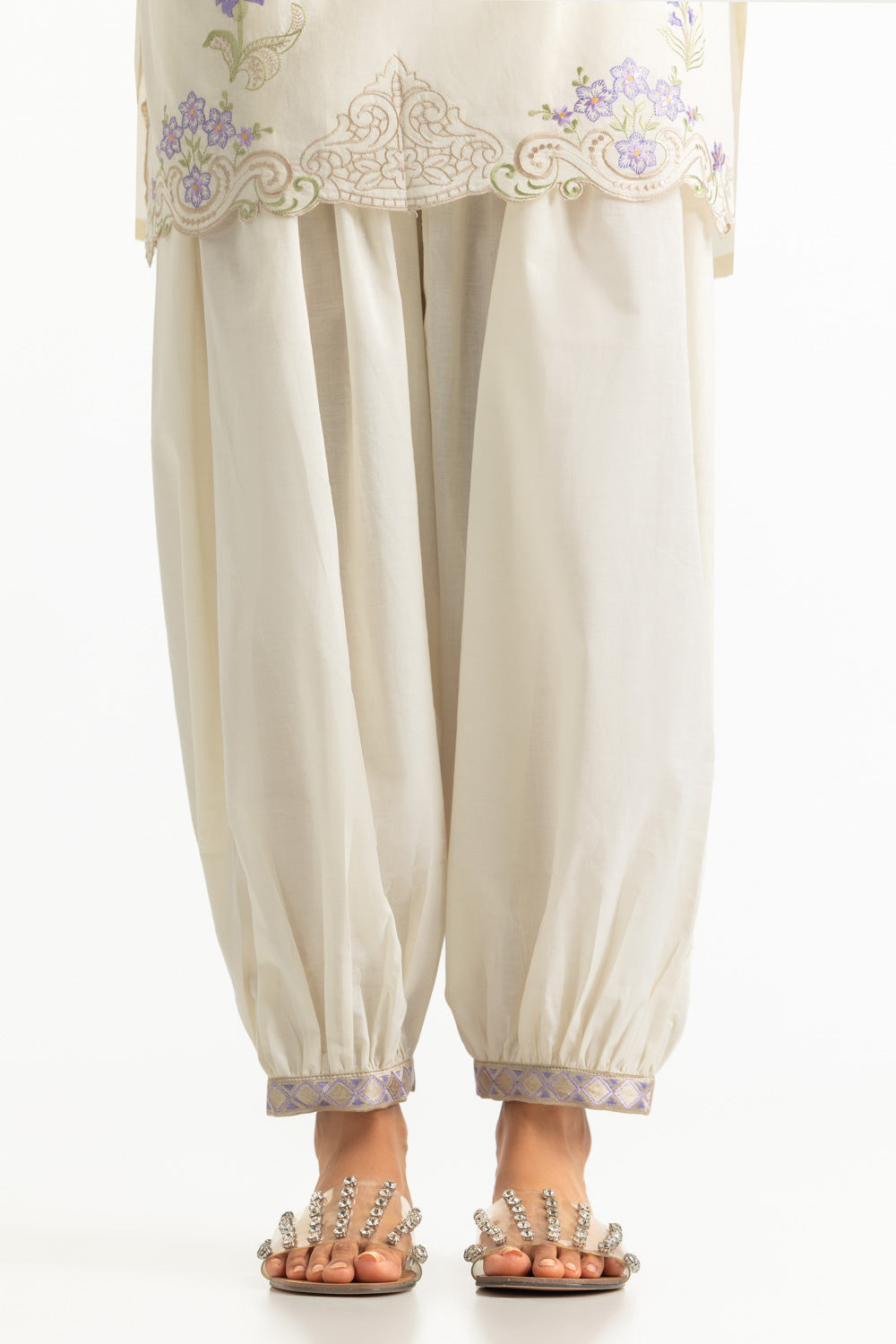 Cambric Embroidered Co-Ord Set