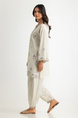 Cambric Embroidered Co-Ord Set