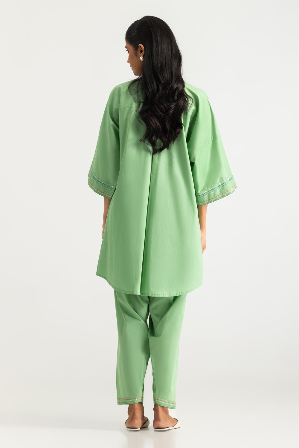 Cambric Embroidered Co-Ord Set