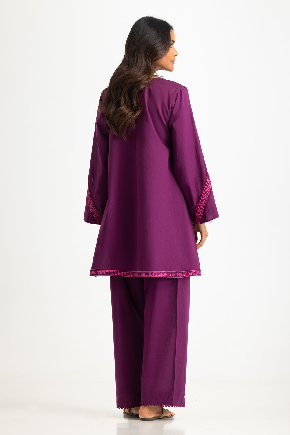 Cambric Embroidered Co-Ord Set