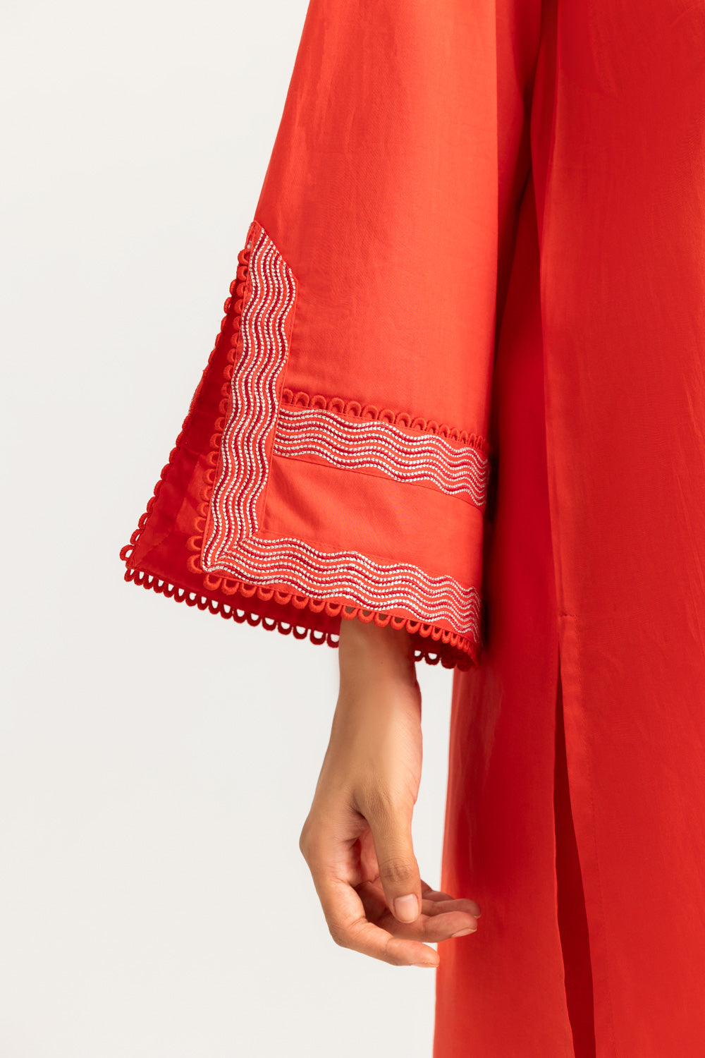 Cambric Embroidered Co-Ord Set