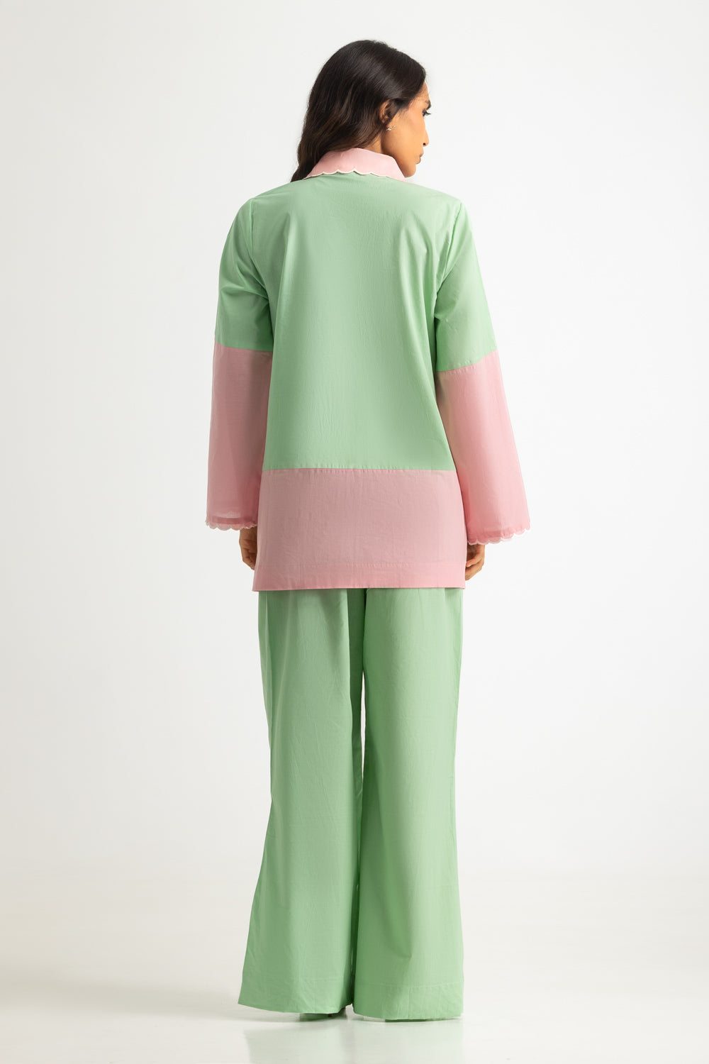 Cambric Embroidered Co-Ord Set