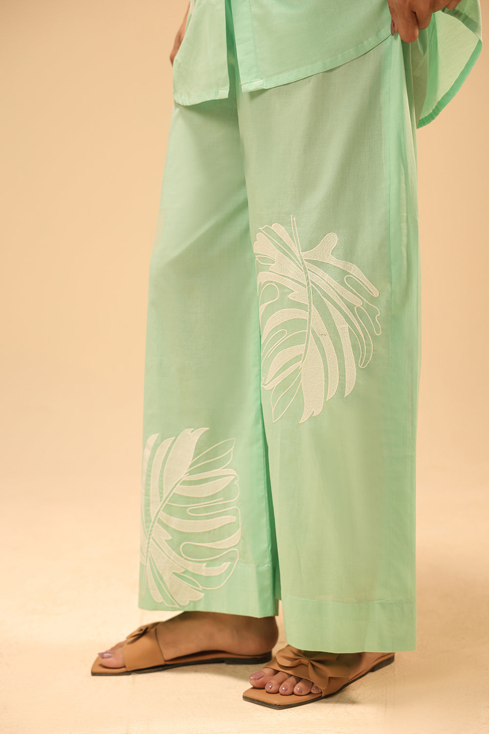 Cambric Embroidered Co-Ord Set