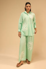 Cambric Embroidered Co-Ord Set