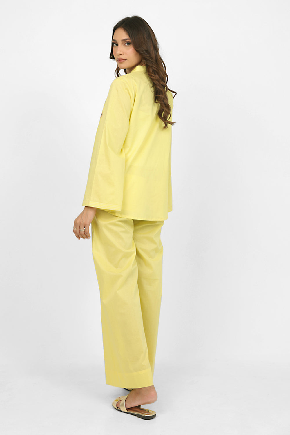 Cambric Embroidered Co-Ord Set