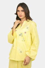 Cambric Embroidered Co-Ord Set