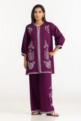 Cambric Embroidered Co-Ord Set