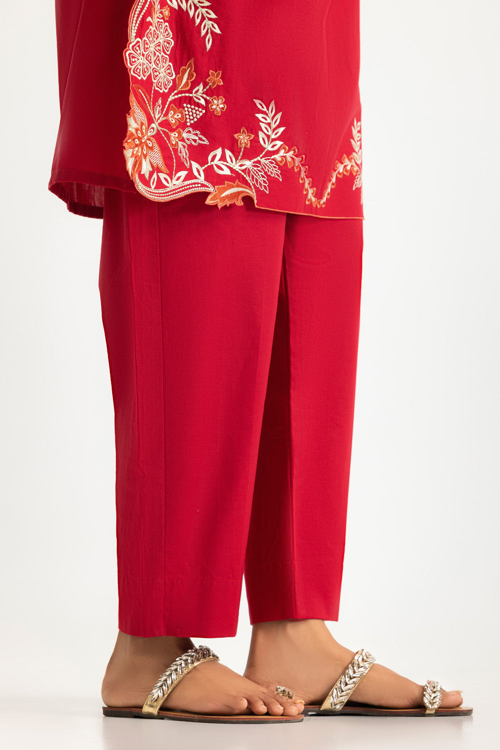 Cambric Embroidered Co-Ord Set