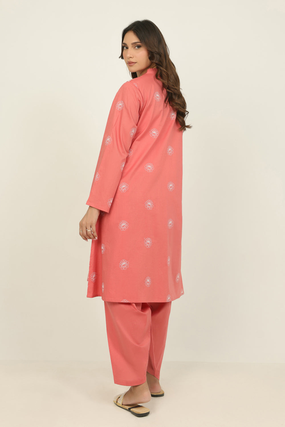 Cambric Embroidered Co-Ord Set