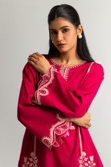 Cambric Embroidered Co-Ord Set