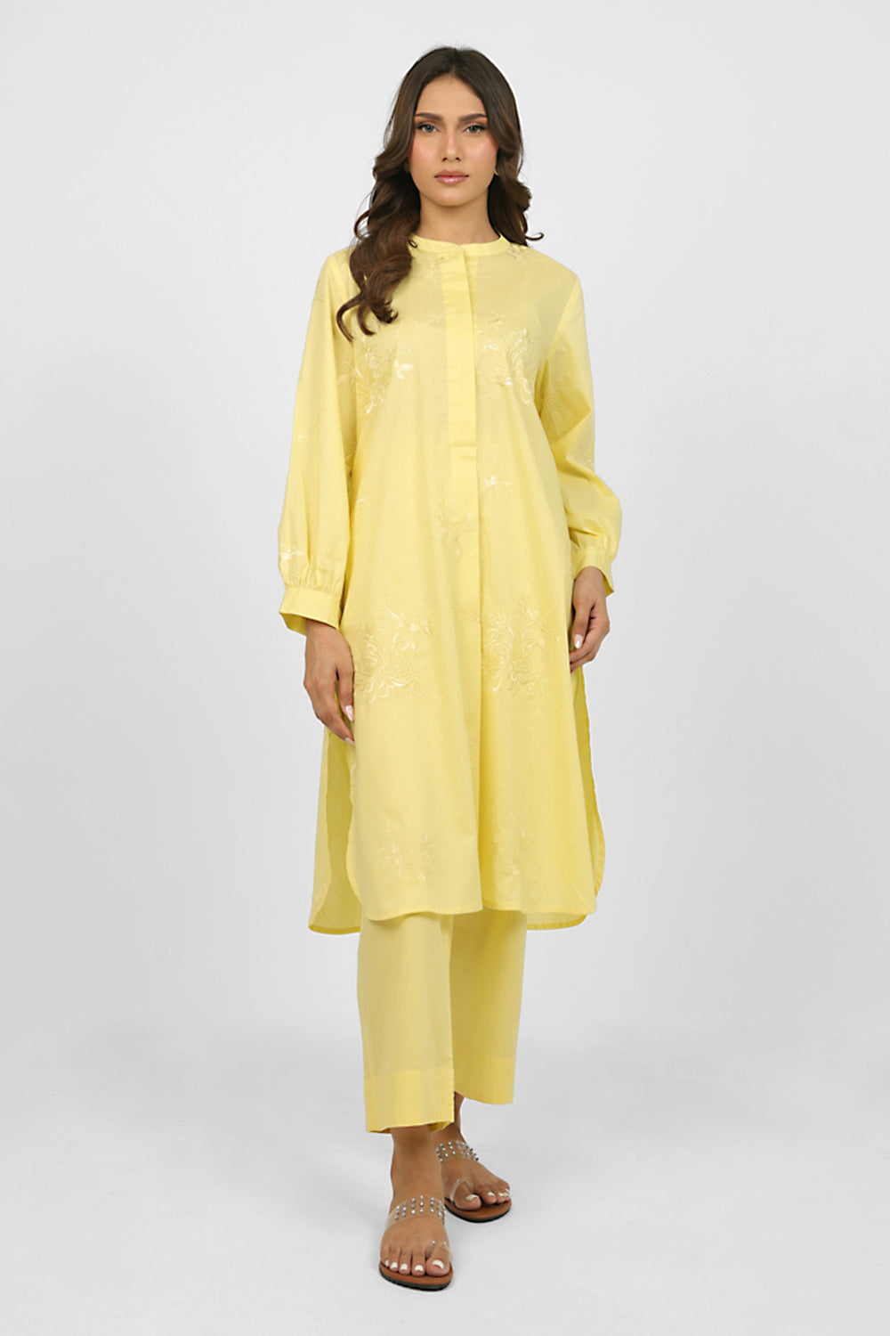Cambric Embroidered Co-Ord Set